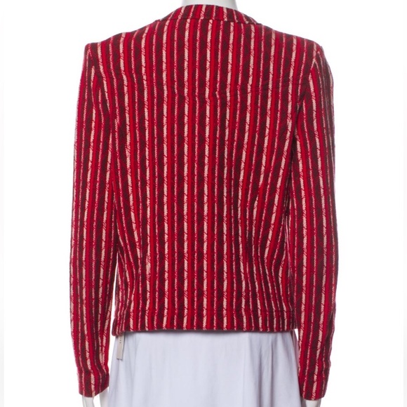 IRO Inland Red Tweed Striped Open Jacket - Picture 5 of 6